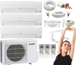  KLIMATYZACJA MITSUBISHI MULTISPLIT 2x2,5kW 3,4kW