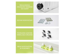 WSPORNIK KLIMATYZATORA UCHWYT SCIENNY Z POPRZECZKĄ RODIGAS MS253 46,5 CM