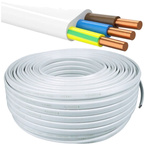  PRZEWÓD INSTALACYJNY KABEL PRĄDOWY BIAŁY 450/750V YDYp 3 x 1,5mm2 1M