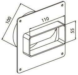 ŁĄCZNIK Z ZAWOREM ZWROTNYM 110x55 Ø100 airRoxy