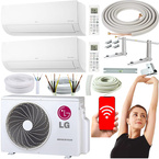 KLIMATYZATOR ŚCIENNY LG STANDARD PLUS MULTI 2 x 2kW ZESTAW MONTAŻOWY 5M