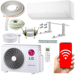 KLIMATYZATOR ŚCIENNY LG STANDARD 2 WiFi 2,5kW ZESTAW SAMODZIELNY MONTAŻ 3MB