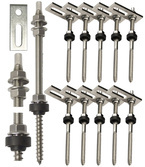 ŚRUBA DWUGWINTOWA Z ADAPTEREM FOTOWOLTAIKA M10X200 zestaw 6el. - 10 szt.