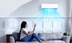 KLIMATYZATOR ŚCIENNY AUX Q-SMART ECO 5,3 kW WiFi GRZANIE LAMPA UV CICHY