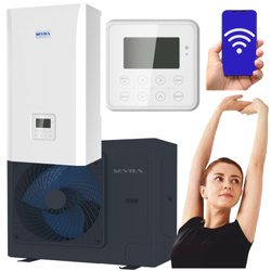 POMPA CIEPŁA SEVRA ECO HEAT SPLIT ONYX 8kW OGRZEWANIE DOMU I WODY UŻYTKOWEJ