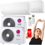 KLIMATYZATOR ŚCIENNY LG STANDARD 2 2,5kW WiFi COMFORT AIR NAWIEW 4D - 2szt