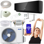 KLIMATYZATOR ŚCIENNY AUX J-SMART ART 3,6kW WiFi GRZANIE LUSTRZANY PANEL