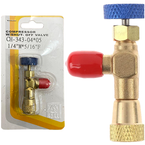 ZAWÓR SERWISOWY ODCINAJĄCY KĄTOWY SHINYEAR CH-343-04*05 1/4 m x 5/16 f