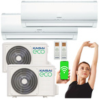 KLIMATYZATOR ŚCIENNY KAISAI ECO 3,5kW KEX-12KTH2 WIFI GRZANIE 40m2 - 2 szt
