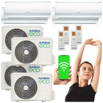 KLIMATYZATOR ŚCIENNY KAISAI ECO 3,5kW KEX-12KTH2 WIFI GRZANIE 40m2 - 4 szt