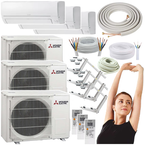 KLIMATYZATOR MITSUBISHI HR MSZ-HR35VF 3,4kW + ZESTAW DO MONTAŻU 3MB - 3 szt