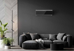KLIMATYZATOR ŚCIENNY AUX C-SMART ONYX 2,7 kW WiFi LUSTRZANY PANEL NAWIEW 4D