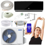 KLIMATYZATOR ŚCIENNY AUX HALO DELUXE 2,7 kW WiFi ZESTAW MONTAŻOWY 5MB