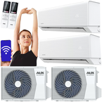 KLIMATYZATOR ŚCIENNY AUX C-SMART WHITE 2,7kW WiFi GRZANIE NAWIEW 4D - 2 szt