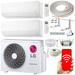 KLIMATYZATOR ŚCIENNY LG STANDARD PLUS MULTI 2 x 2kW ZESTAW MONTAŻOWY 5M