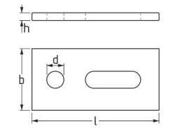 ADAPTER MONTAŻOWY DO SZYN PROFILI PŁYTKA Z OTWORAMI A2 80x30x5mm - 10 szt.