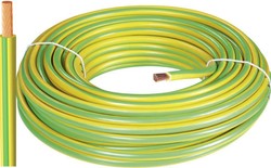 KABEL PRZEWÓD ŻÓŁTO-ZIELONY 450/750V 16mm2 1mb